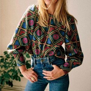 Sezane Enzo Trousers Denim - Size 2